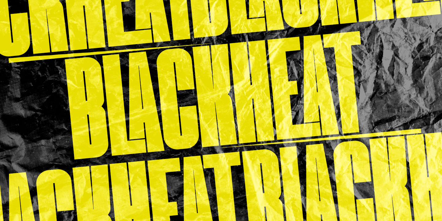Blackheat Line Italic Font preview